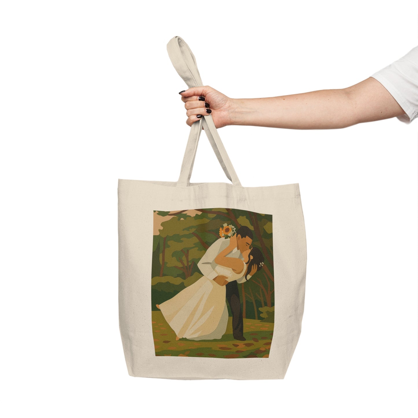 Shopping Tote Paper Collage Style