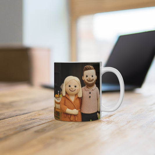 Ceramic Cup Knitted Toy Style