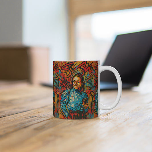 Ceramic Cup Graffiti Style