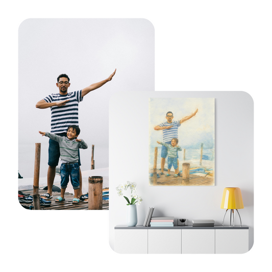 Canvas Watercolor Painting
