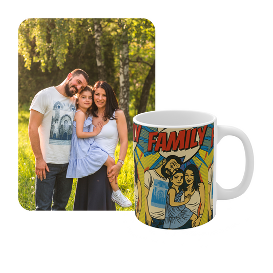 Ceramic Cup Pop Art Style