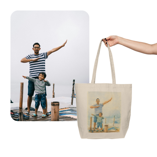 Shopping Tote Watercolor Painting