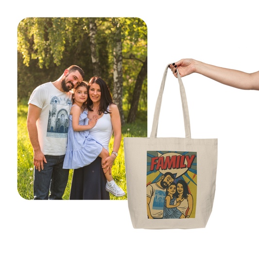 Shopping Tote Pop Art Style