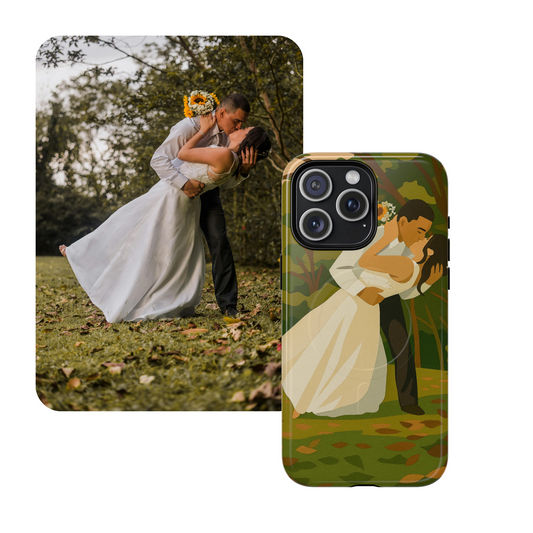 Phone Case Paper Collage Style
